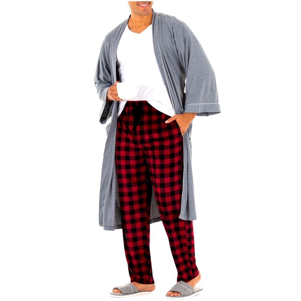 George Men's Fleece Plaid Sleep Pants